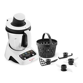 Moulinex HF4041 Volupta Robot de cuisine multifonction avec cuisson, 5 programmes automatiques pour pâtes, plats à vapeur, ve