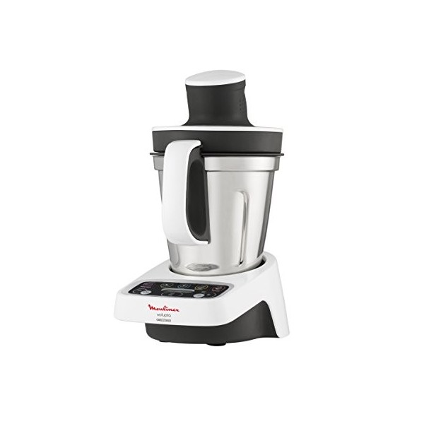 Moulinex HF4041 Volupta Robot de cuisine multifonction avec cuisson, 5 programmes automatiques pour pâtes, plats à vapeur, ve