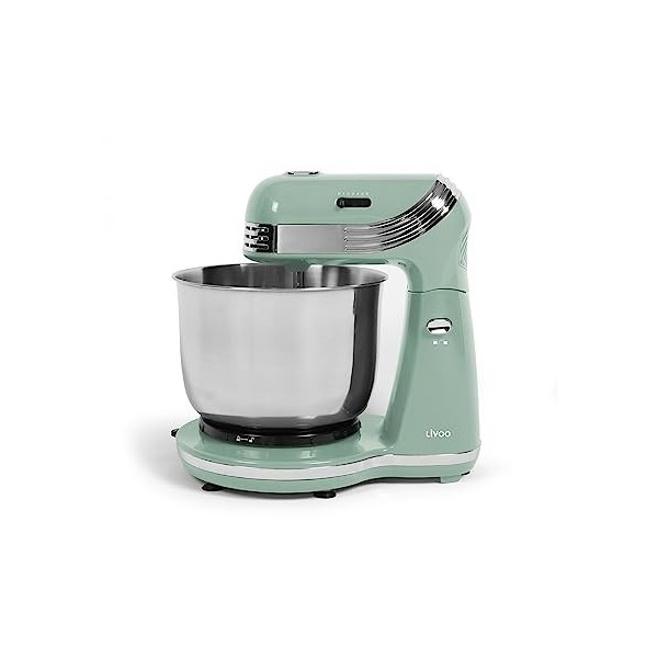 Livoo - Robot patissier DOP137G - 250W, 3L, 6 variation de vitesse, 2 outils inclus