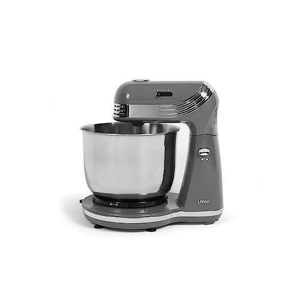 Livoo - Robot patissier DOP137G - 250W, 3L, 6 variation de vitesse, 2 outils inclus