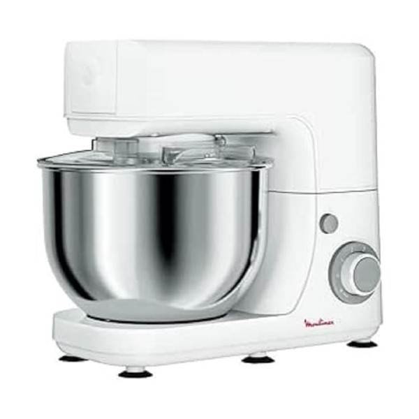 MOULINEX ROBOT PATISSIER ESSENTIAL Robot multifonction 800W 6 vitesses Bol Inox 4,8L Kit Pâtisserie Fouet Pétrin Batteur QA15