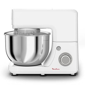 MOULINEX ROBOT PATISSIER ESSENTIAL Robot multifonction 800W 6 vitesses Bol Inox 4,8L Kit Pâtisserie Fouet Pétrin Batteur QA15