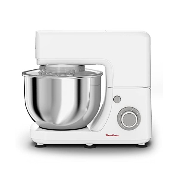 MOULINEX ROBOT PATISSIER ESSENTIAL Robot multifonction 800W 6 vitesses Bol Inox 4,8L Kit Pâtisserie Fouet Pétrin Batteur QA15