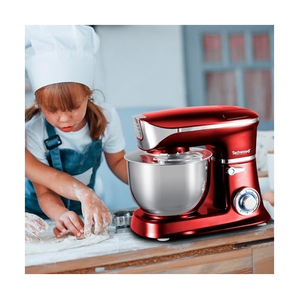 "TECHWOOD- Tcdr-135 Robot pâtissier - Rouge