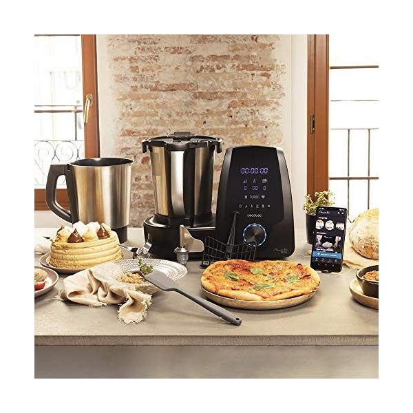 Cecotec Robot de Cuisine Multifonction Mambo 10090. Cuillère MamboMix, APP, Bol Habana, 30 Fonctions, Bol en acier inoxydable