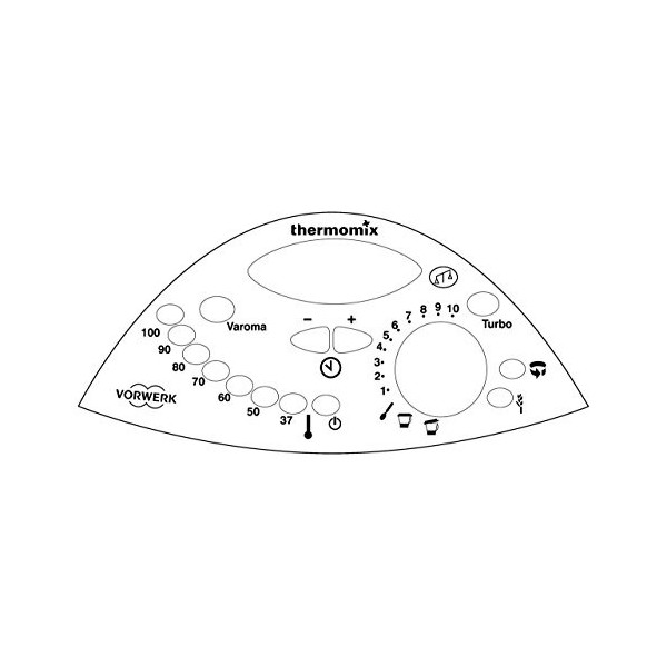 Thermodernizate.com ZLKV Nuevo Sticker de Panneau de Commande pour thermomix Tm31 Transparent