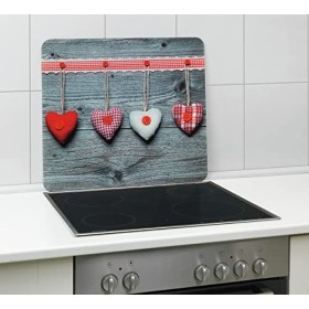 WENKO Protection plaques cuisson fond de hotte "multi coeur" | Couvre plaque, planche découper, extension plan travail, prote