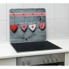 WENKO Protection plaques cuisson fond de hotte "multi coeur" | Couvre plaque, planche découper, extension plan travail, prote