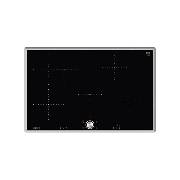 Neff T48BT00N0 plaque Noir, Acier inoxydable Intégré placement Plaque avec zone à induction 4 zone s 