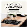 BELDEKO - Plaque de cuisson Gaz verre noir 2 feux - 4000W - Gaz ville et bouteille