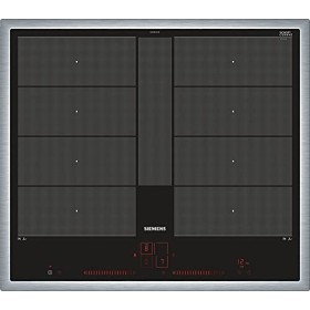 Siemens iQ700 Noir, Acier inoxydable Intégré placement Plaque avec zone à induction 4 zone s 