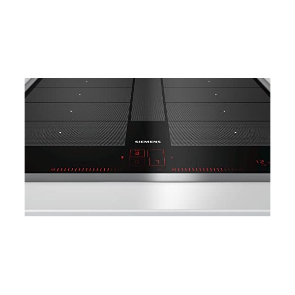 Siemens iQ700 Noir, Acier inoxydable Intégré placement Plaque avec zone à induction 4 zone s 