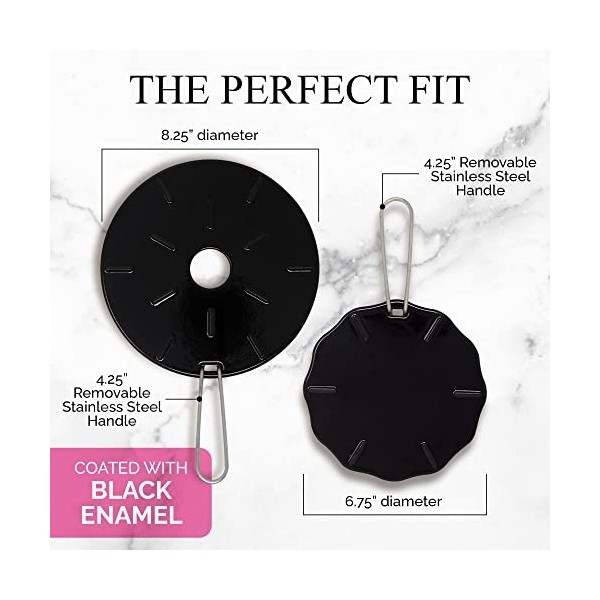 Diffuseur de chaleur en fonte pour cuisinière à gaz – 2 tailles incluses – 21,6 cm et 17,9 cm – Diffuseurs de chaleur pour cu