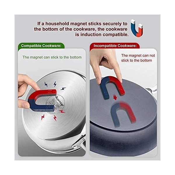 Duxtop Plaque à Induction, Plaque Cuisson Portable, plaque de cuisson à commande tactile avec capteur 2100W, affichage numéri