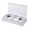 Bastilipo Cocina de gas esmaltada, 2 fuegos, color blanco,quemadores desmontables, tapa protectora - Modelo: CG-200