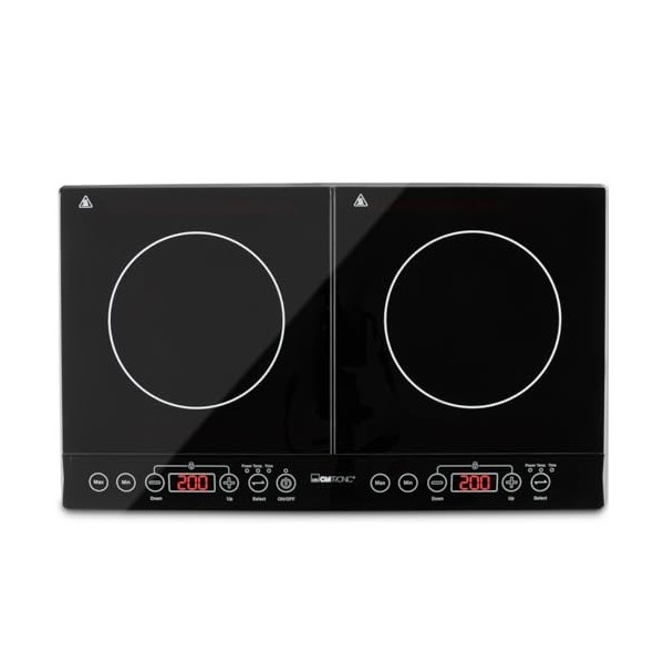 Clatronic DKI 3609 / 3500W / Rotule de cuisson électriques/Verre Céramique/60 cm/technique de induction/Eco-Save/Noir