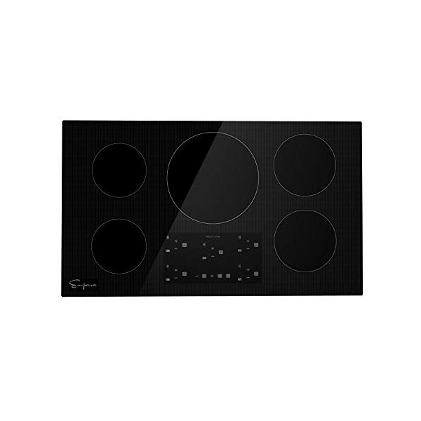 Empava Plaque à induction, cuisinière électrique intégrée 4 zones, nouvelle plaque électrique double zones flexibles pour fon