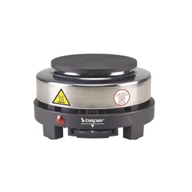 BEPER P101PIA003 Plaque chauffante électrique, 500 W, Acier inoxydable/Ghisa, Noir/Gris