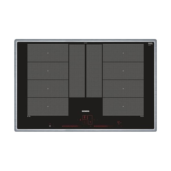 Siemens EX845LYC1E plaque Noir, Acier inoxydable Intégré placement Céramique 4 zone s 
