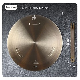 Softifund Plaque diffuseur de chaleur pour cuisinière électronique à gaz, adaptateur à induction avec poignée amovible pour b