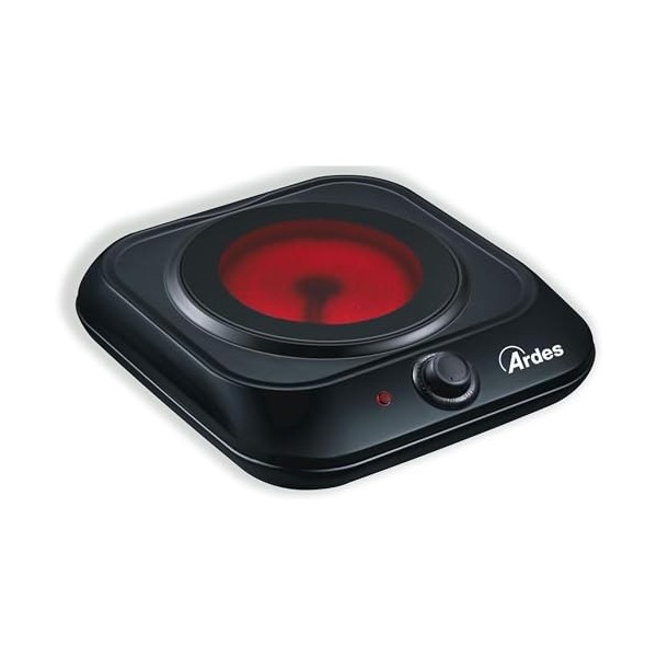 ARDES - AR1F401 Plaque de cuisson électrique en vitrocéramique 5 niveaux de puissance Compatible avec toutes les casseroles C