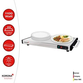 Korona 59500 Plaque chauffante 1100 W max. pour garder les aliments au chaud | Utilisable sans fil | 40 x 20 cm