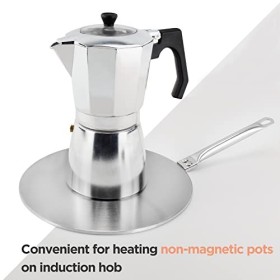 Adaptateur induction plaque 24 cm de Diffusion de Chaleur en acier inoxydable, pour tajine induction Diffuseur à Induction Mo