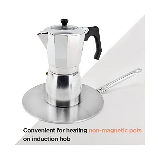 Adaptateur induction plaque 24 cm de Diffusion de Chaleur en acier inoxydable, pour tajine induction Diffuseur à Induction Mo