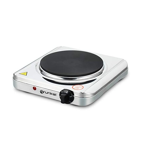 Grunkel - EHP-118INOX - Electric Cooker 18cm Portable Ideal for Caravans, Camping or Small Kitchens Suitable for all Pans - 1
