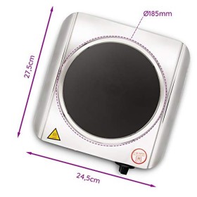 Grunkel - EHP-118INOX - Electric Cooker 18cm Portable Ideal for Caravans, Camping or Small Kitchens Suitable for all Pans - 1