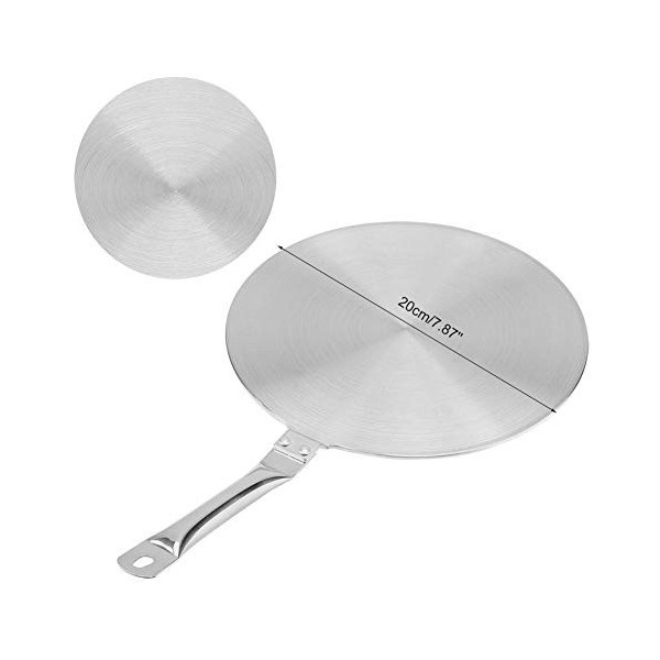 Nikou Plaque de diffuseur de chaleur - Convertisseur de diffuseur de chaleur en acier inoxydable pour aliment de cuisinière à