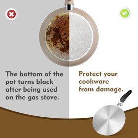 Plaque dadaptation à induction, adaptateur à induction, 13 cm, pour cafetières et ustensiles de cuisine sur plaques à induct