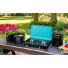 INTEC - Plaque de cuisson gaz 2 feux 2350W Cuisinière à gaz portable, Plaque à gaz Butane/Propane Bruleurs inox tuyau gaz