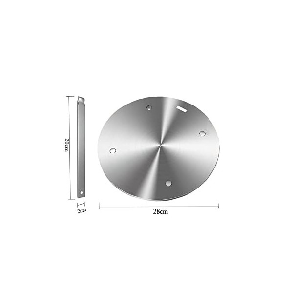 Grourarty Plaque diffuseur de chaleur 28 cm en acier inoxydable pour plaque de cuisson électrique à gaz en verre plaque conve