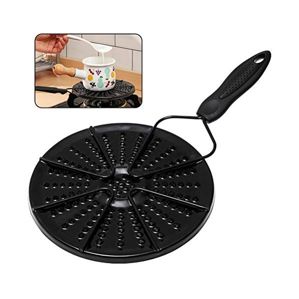 Plaque de Diffusion de Chaleur, Diffuseur de Chaleur en Fonte pour Cuisinière à Gaz, Diffuseur de Chaleur à Revêtement Antiad