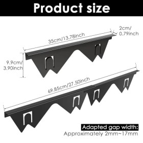 NZWBSHSSP Lot de 2 couvre-joints rétractables en acier inoxydable pour cuisinière - Résistants à la chaleur - Réutilisables -