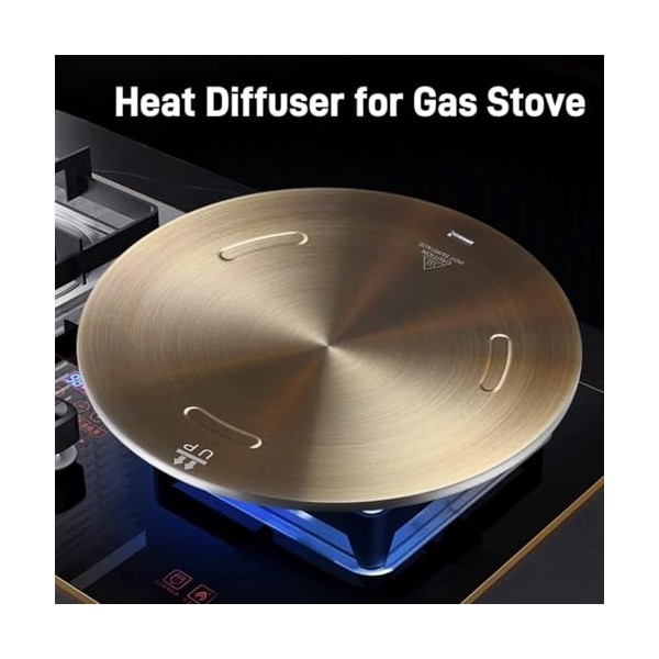 NISPOTDOR Diffuseur de chaleur pour cuisinière à gaz à induction, plaque dadaptation pour plaque de cuisson à induction, pla