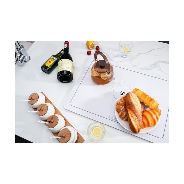 CELOX® - Plata v2 Chauffe-Plats Électrique Pliable 500W, Plaque Chauffante Portable Enroulable et Programmable, Chauffant et 