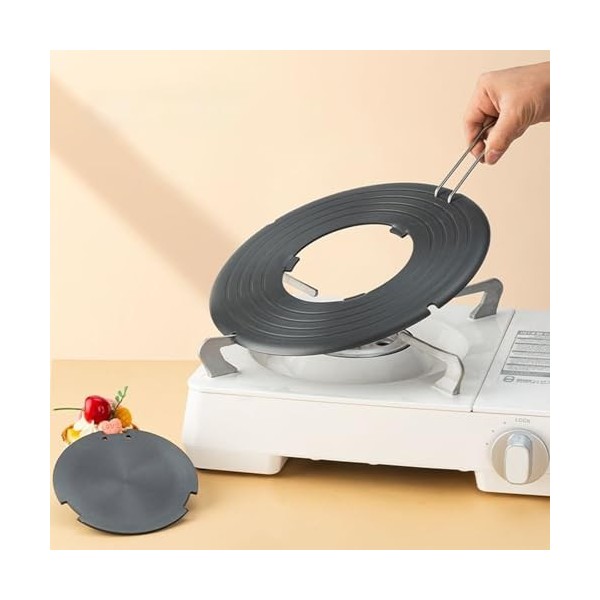 Adaptateur à induction 26 cm – Plaque annulaire amovible 2 en 1, plaque dadaptation universelle à induction, plaque de diffu