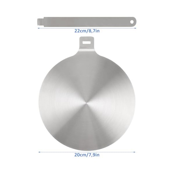 Plaque dadaptation à induction, 20 cm, plaque dadaptation à induction, adaptateur à induction, avec poignée amovible, plaqu