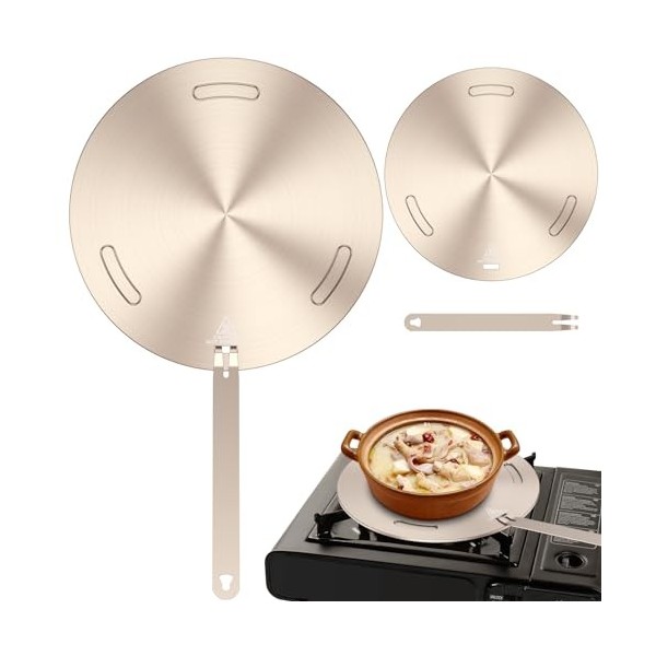 Plaque dadaptation à induction, 16/20/24 cm, épaisseur 3,4 mm, avec poignée amovible, plaque de conversion pour plaque à ind