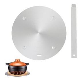 volumoon Plaque pour Induction Adaptateur 20cm, Diffuseur de Chaleur pour Gaz, Plaque de Diffusion de Chaleur pour Induction,