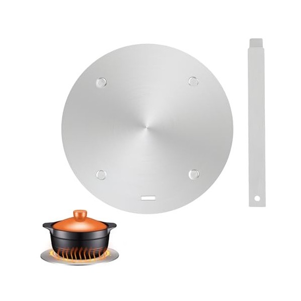 volumoon Plaque pour Induction Adaptateur 20cm, Diffuseur de Chaleur pour Gaz, Plaque de Diffusion de Chaleur pour Induction,