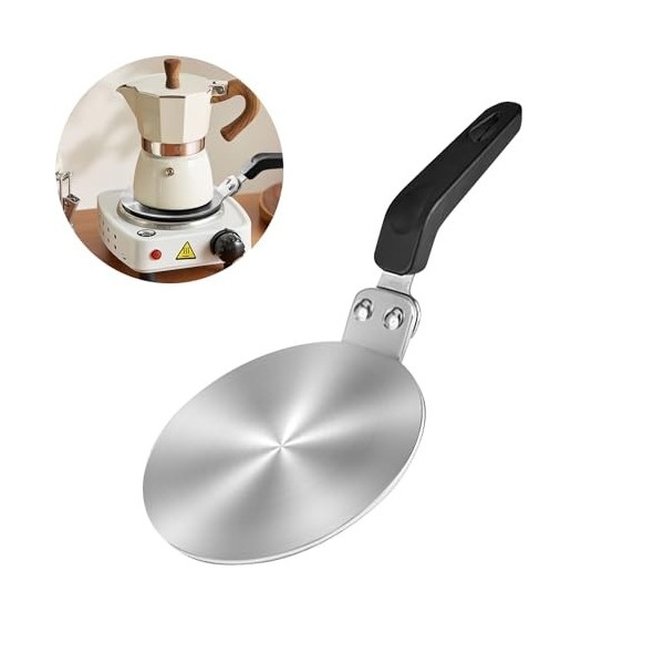 Palmcee Plaque diffuseur de chaleur pour plaque à induction de 20 cm pour casseroles en verre et moka, plaque diffuseur de ch