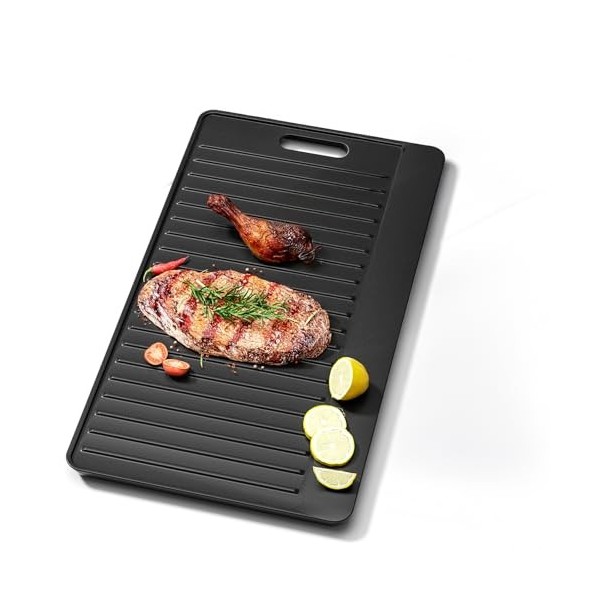 devesanter Plaque de cuisson en fonte : plaque de cuisson réversible en fonte pour four, cuisinière et barbecue plaque de cu