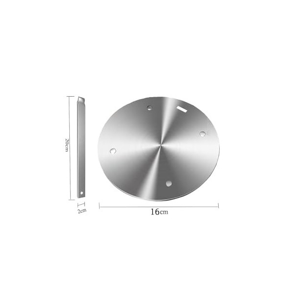 Grouarty Plaque diffuseur de chaleur de 16 cm en acier inoxydable pour plaque de cuisson électrique à gaz, plaque de cuisson 