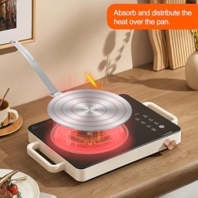 Plaque convertisseur de plaque à induction, 20 cm, plaque dadaptation à induction en acier inoxydable, plaque diffuseur à in