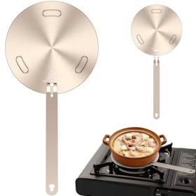 Plaque pour Induction Adaptateur 16cm Plaque Adaptateur Induction avec Poignée Amovible Plaque dAdaptation pour Induction Un