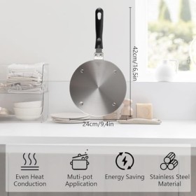 LDHHYH Adaptateur Induction 24 cm Adaptateur Plaque Induction, Poignée Détachable Adaptateur Plaque, Adaptateur pour Plaque I