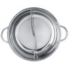 Chinois Hot Pot, Deux pièces en Acier Inoxydable pour 4 à 5 Personnes, avec Induction, gaz, électrique, Plaque de Cuisson en 